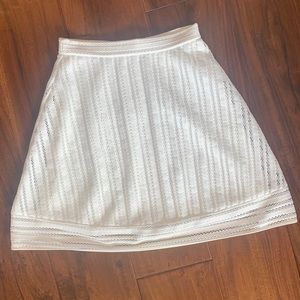 J Crew A line skirt, white